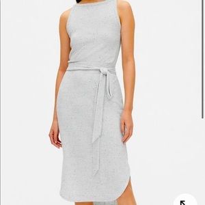 Gap Soft Spun Sleeveless Tie Belt Midi Dress